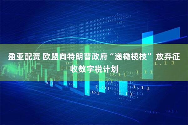 盈亚配资 欧盟向特朗普政府“递橄榄枝” 放弃征收数字税计划